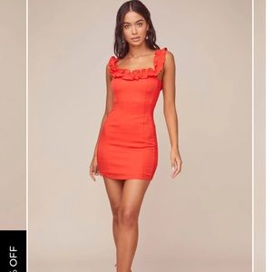 Astr the label Renata off shoulder dress in Red